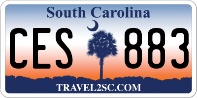SC license plate CES883