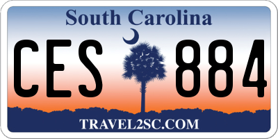 SC license plate CES884