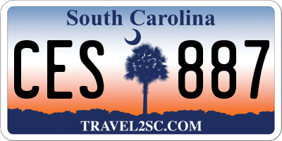 SC license plate CES887