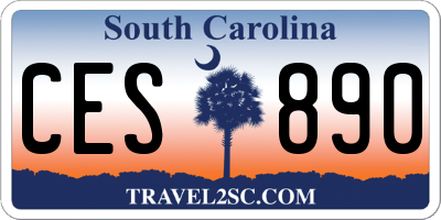 SC license plate CES890