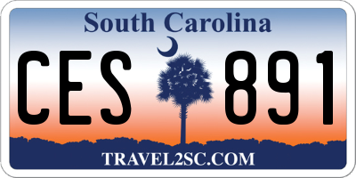 SC license plate CES891