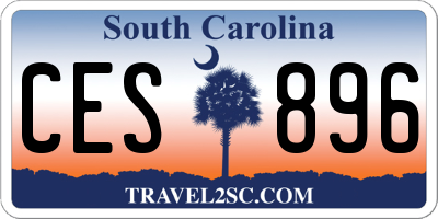 SC license plate CES896