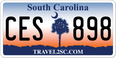 SC license plate CES898