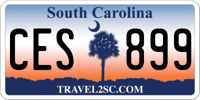 SC license plate CES899