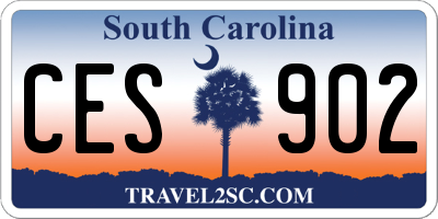 SC license plate CES902