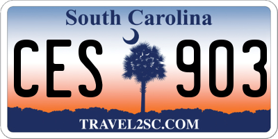 SC license plate CES903