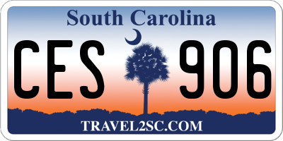 SC license plate CES906