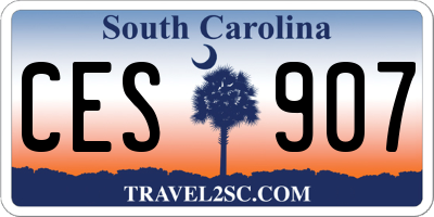 SC license plate CES907