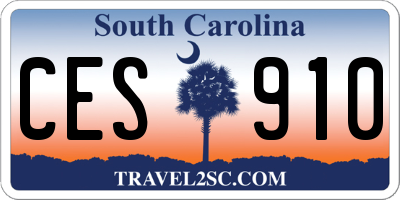 SC license plate CES910