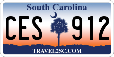 SC license plate CES912