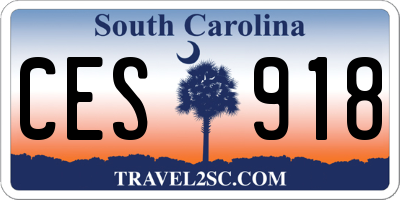 SC license plate CES918
