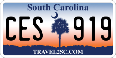 SC license plate CES919