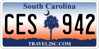 SC license plate CES942
