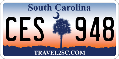 SC license plate CES948