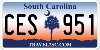 SC license plate CES951
