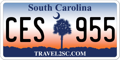 SC license plate CES955