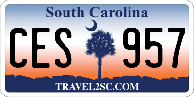 SC license plate CES957