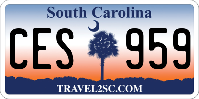 SC license plate CES959