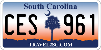 SC license plate CES961