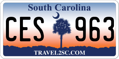 SC license plate CES963