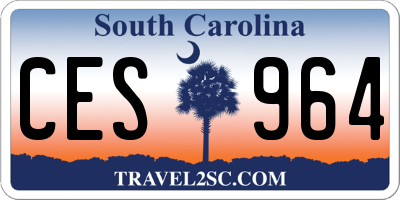 SC license plate CES964