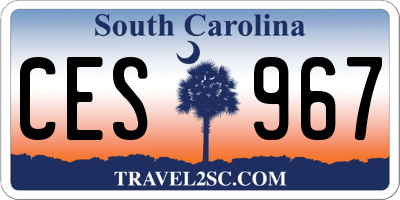 SC license plate CES967