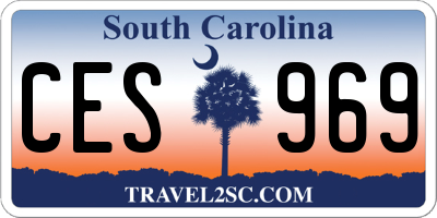 SC license plate CES969