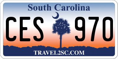 SC license plate CES970