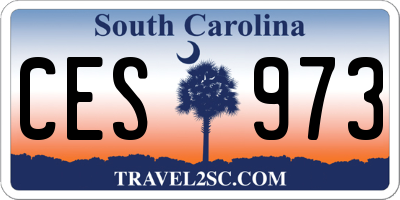 SC license plate CES973