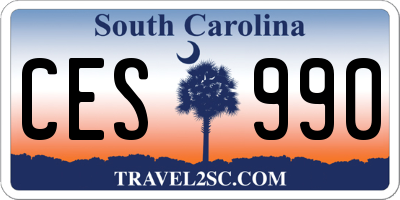 SC license plate CES990