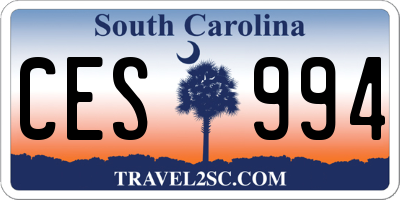 SC license plate CES994