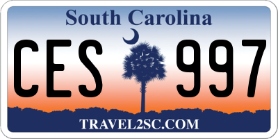 SC license plate CES997