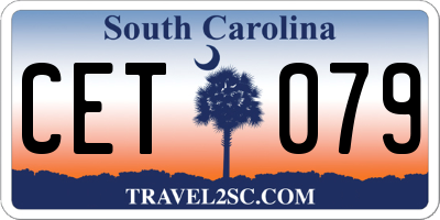 SC license plate CET079