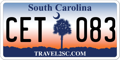 SC license plate CET083