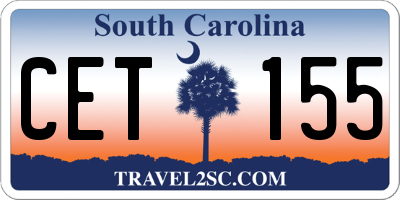 SC license plate CET155