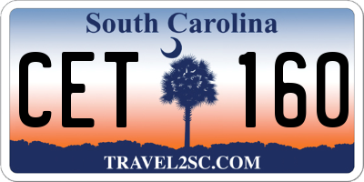 SC license plate CET160