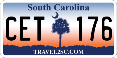 SC license plate CET176