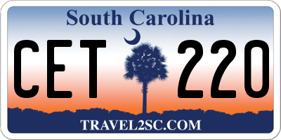 SC license plate CET220