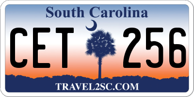 SC license plate CET256