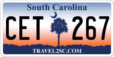 SC license plate CET267