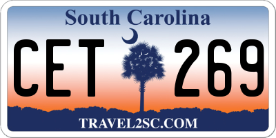 SC license plate CET269