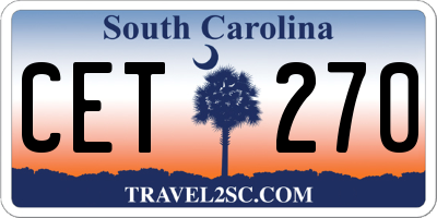 SC license plate CET270