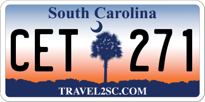 SC license plate CET271