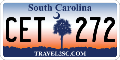 SC license plate CET272