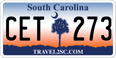 SC license plate CET273