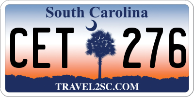 SC license plate CET276