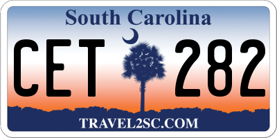 SC license plate CET282