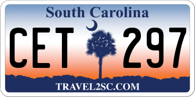SC license plate CET297