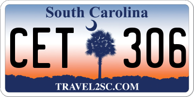 SC license plate CET306