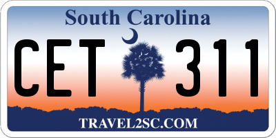 SC license plate CET311